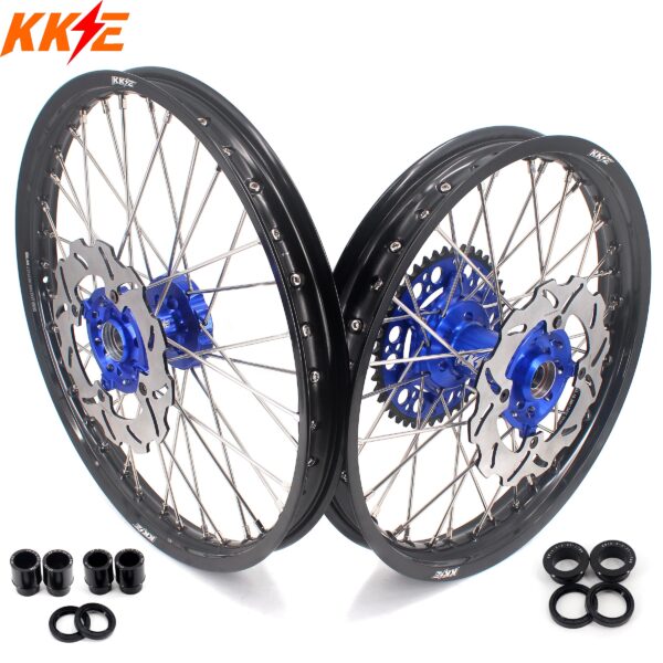 KKE 21 & 18 Off Road Spoked Wheels For KAWASAKI KX125 KX250 2003 2004 2005 Disc - Image 12
