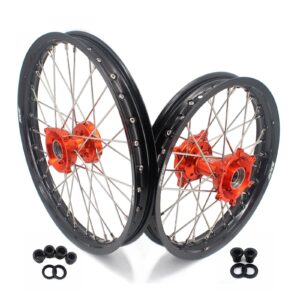 KKE 19″ 16″ Kid’s Big Wheels GLM Rims For KTM SX 85 2021 2022 2023 2024 Orange Hub